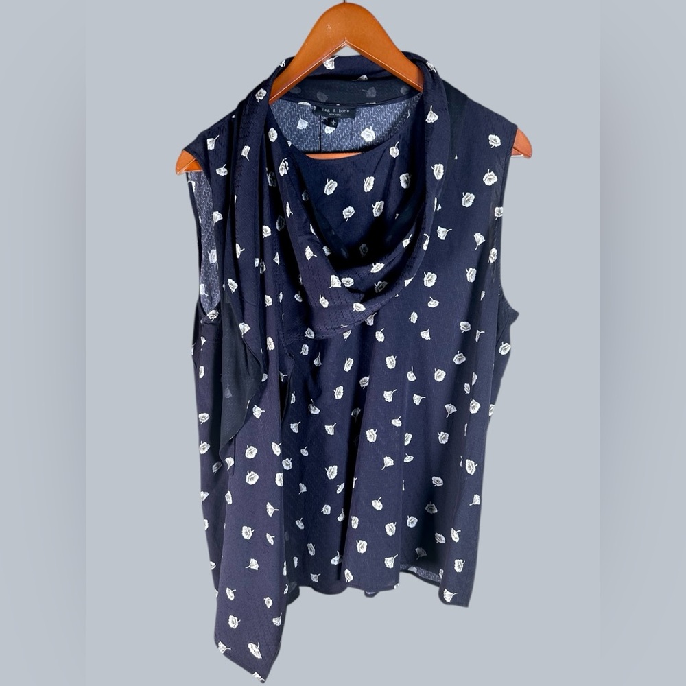 Rag & Bone Women’s Halle Assymetric Floral Sleeveless Top - Picture 6 of 9